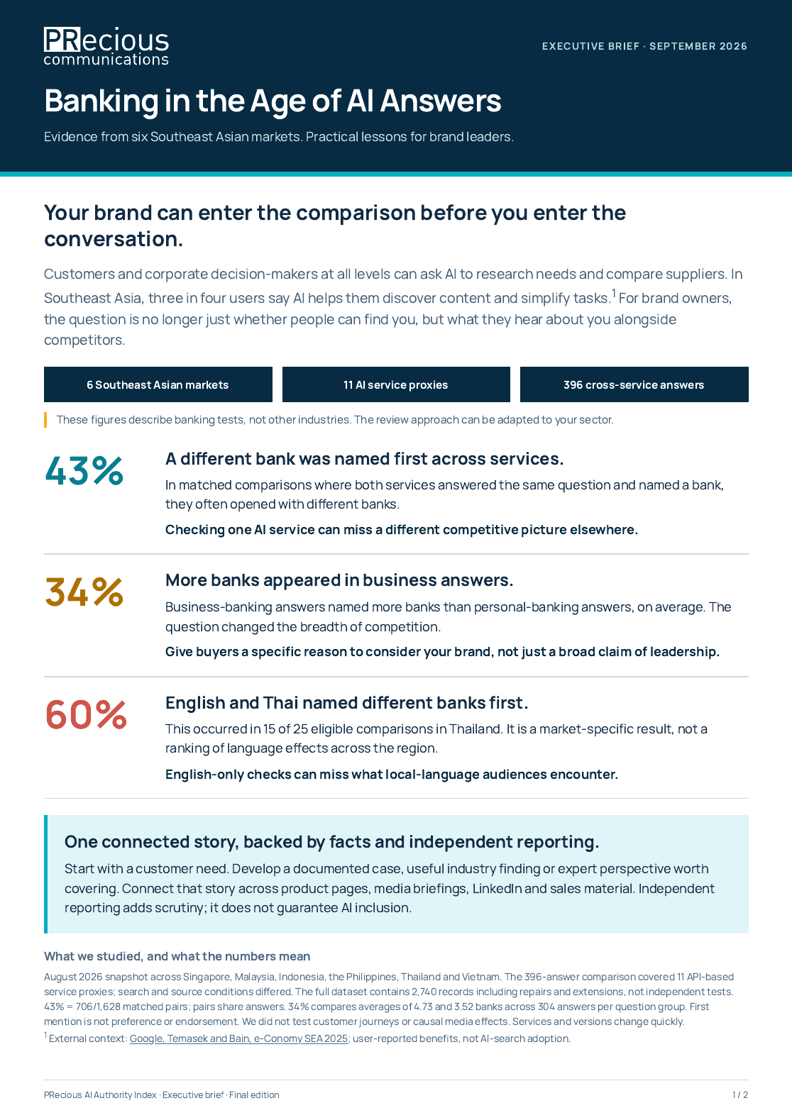 Cover of the two-page Executive Brief